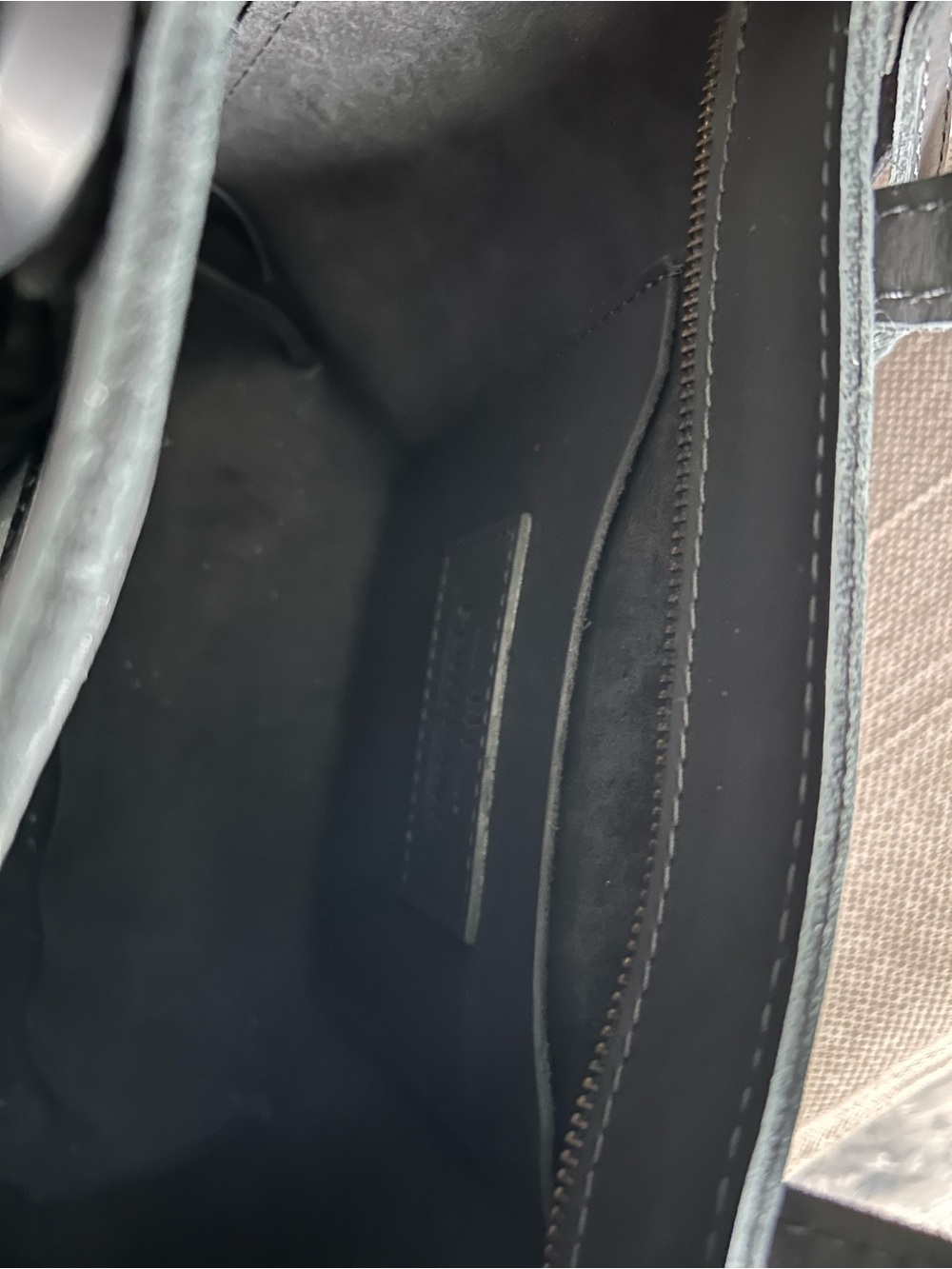 Portland Leather Black Tote with Tassel - Picture 7 of 8
